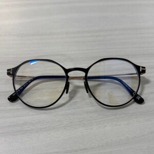 Tom Ford tf5866 Round Black and Blue Glasses